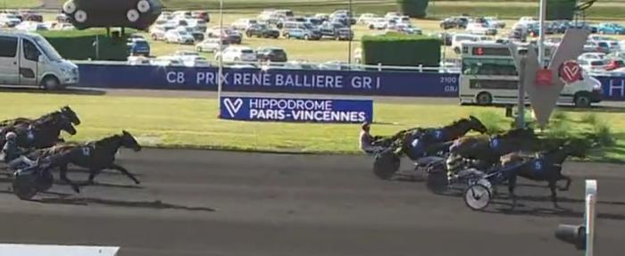 Arrivée - HOKKAIDO JIEL drivé par David THOMAIN gagnant du PRIX RENÉ BALLIÈRE 2023 à Vincennes