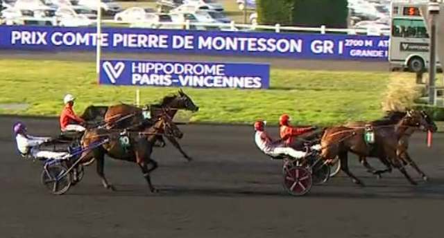PRIX COMTE PIERRE DE MONTESSON 2023 et la victoire de KOCTEL DU DAIN drivé par David THOMAIN sur l'hippodrome de Paris Vincennes