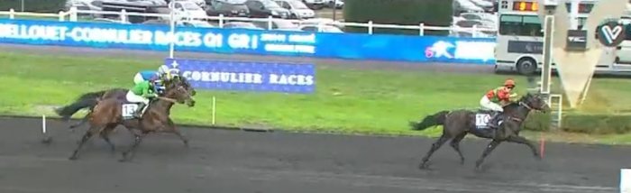 Arriv&eacute;e du Prix du Jag de Bellouet 2025 sur l'hippodrome de Paris Vincennes et la Victoire de L'ÉCRIN D'OR (Alexandre ABRIVARD)