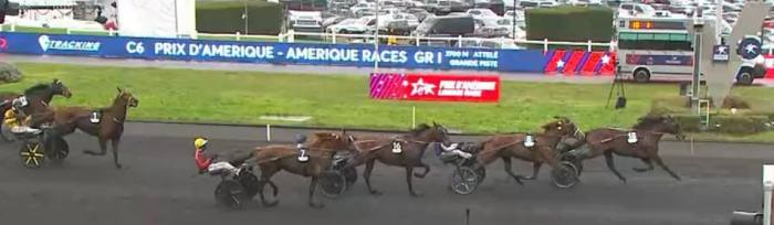 Arrivée du PRIX D'AMÉRIQUE 2025 sur l'hippodrome de Paris Vincennes