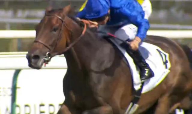 BOTANIK (Mickael BARZALONA) gagnant du GRAND PRIX DE DEAUVILLE 2022 sur l'hippodrome de Deauville