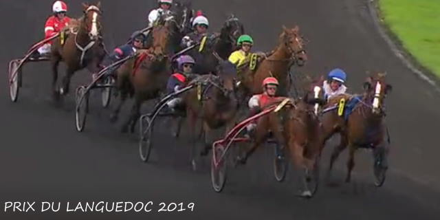 Chica de Joudes (La Dame de Fer) en tête dans le dernier tournant du Prix du Languedoc 2019 à Vincennes Chica de Joudes (La Dame de Fer) en tête dans le dernier tournant du Prix du Languedoc 2019 à Vincennes