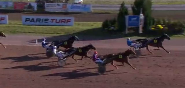 DJANGO DU BOCAGE drivé par Franck OUVRIE gagnant de la 13ème étape du Grand National du Trot 2020 à Mauquenchy