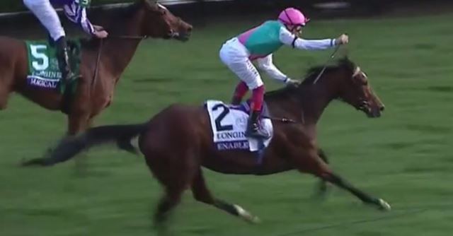 ENABLE (Lanfranco DETTORI) gagnante de la BREEDERS'S CUP TURF 2018 sur l'hippodrome de CHURCHILL DOWNS