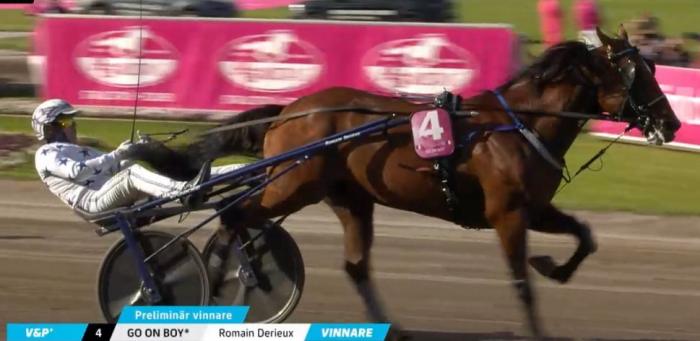 GO ON BOY (Romain DERIEUX) vainqueur de l'ELITLOPPET 2025 à Solvalla en Suède