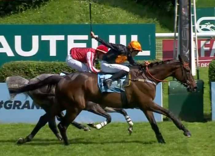 GRAN DIOSE (Clément LEFEBVRE) gagnant du GRAND STEEPLE-CHASE DE PARIS 2024 à Auteuil