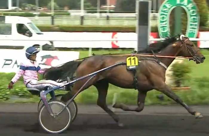 5ème étape du Grand National du Trot 2024 et la victoire d'IBIKI DE HOUELLE drivé par Eric RAFFIN sur l'hippodrome du Croisé-Laroche