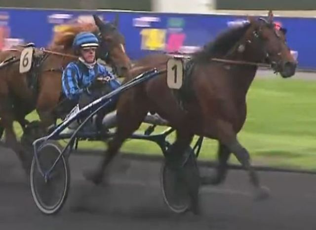 Idao de Tillard drivé par Théo DUVALDESTIN Vainqueur du Prix Marcel Laurent 2022 sur l'hippodrome de Paris Vincennes