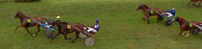 IMPERATOR D'ELA drivé par Anthony BARRIER vainqueur de la 13ème étape du Trophée Vert 2024 sur l'hippodrome de Montier-En-Der