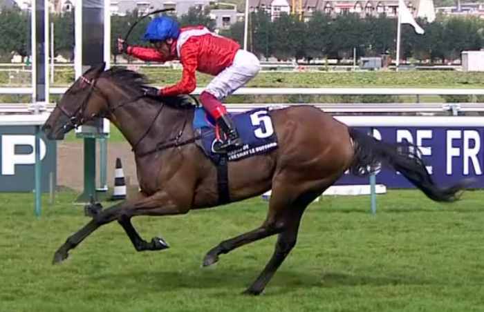 INSPIRAL (Lanfranco DETTORI) gagnante du PRIX JACQUES LE MAROIS 2023 sur l'hippodrome de Deauville