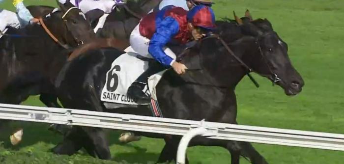 LOS ANGELES (Christophe SOUMILLON) gagnant du CRITÉRIUM DE SAINT-CLOUD 2023 sur l'hippodrome de Saint-Cloud