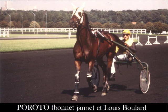 Louis BOULARD et son cheval POROTO (Bonnet Jaune)