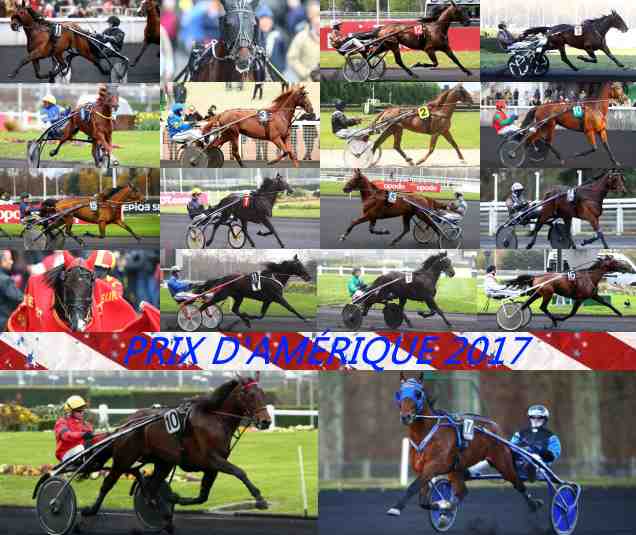 Les 18 partants du PRIX D'AMÉRIQUE 2017