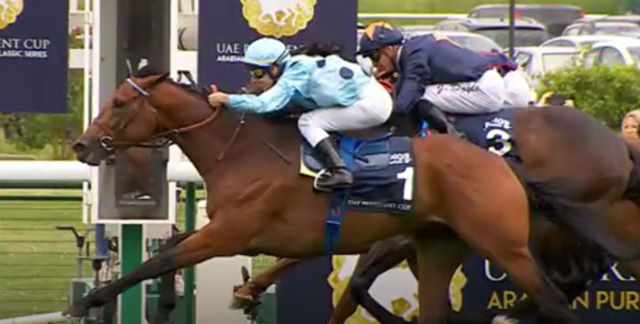 OLMEDO (Cristian DEMURO) vainqueur de la POULE D'ESSAI DES POULAINS 2018 à Longchamp